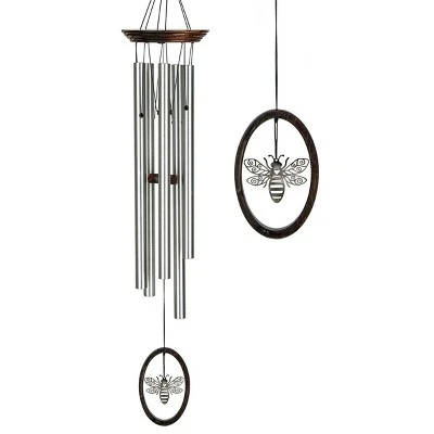 Woodstock Wind Chimes Signature Collection, Wind Fantasy Chime, 24'' Silver Wind Chime 4 Woodstock Wind Chimes Signature Collection, Wind Fantasy Chime, 24'' Silver Wind Chime - Image 2