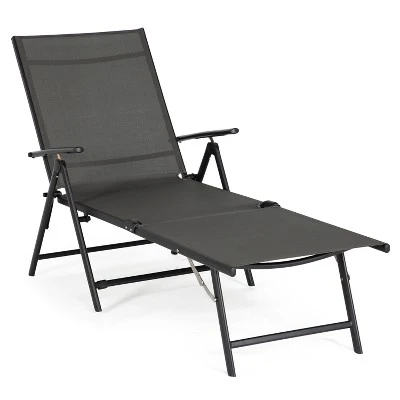 Jomeed Chaise Outdoor Reclining Adjustable Folding Lightweight Beach Patio Lounge Chair With 7 Back Reclining And 2 Leg Positions, Gray 3 Jomeed Chaise Outdoor Reclining Adjustable Folding Lightweight Beach Patio Lounge Chair With 7 Back Reclining And 2 Leg Positions, Gray