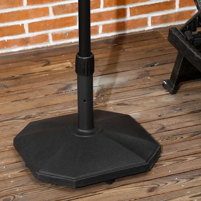Outsunny 48lbs Patio Umbrella Base, Concrete, 18" Outdoor Umbrella Stand Holder For Parasol Poles 1.25", 1.34", And 1.5" Dia, Black 3 Outsunny 48lbs Patio Umbrella Base, Concrete, 18" Outdoor Umbrella Stand Holder For Parasol Poles 1.25", 1.34", And 1.5" Dia, Black