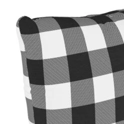 Classic Gingham Outdoor Throw Pillow Black - Skyline Furniture -Sunnydaze Decor Store GUEST 0f19c7ee a13a 443e b8f5 80a0d22799eb