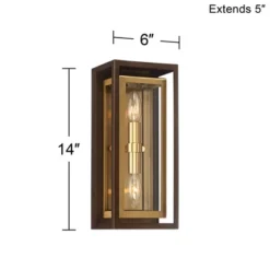 Possini Euro Design Modern Mid Century Outdoor Wall Light Fixture Oil Rubbed Bronze Brass 14" Double Box Glass For Exterior Barn Deck House Porch Yard 13 Possini Euro Design Modern Mid Century Outdoor Wall Light Fixture Oil Rubbed Bronze Brass 14" Double Box Glass For Exterior Barn Deck House Porch Yard -Sunnydaze Decor Store GUEST 0f66739f 0ac5 44e9 8036 0b1533bc9985