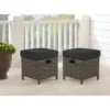 Asti Wicker Outdoor 15" Square Ottomans With Cushions - Gray - Alaterre Furniture -Sunnydaze Decor Store GUEST 0fae4186 5b9f 4659 8369 431581d0634c