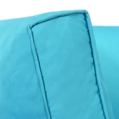 7pc Wicker Patio Conversation Set With Pillows & Cushions - Espresso/Blue - GODEER -Sunnydaze Decor Store GUEST 0feb523a a942 45f9 87e5 7b59f3e255fa