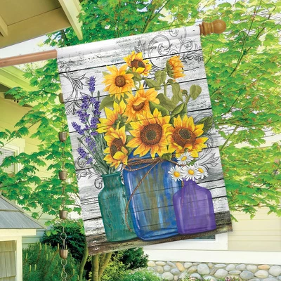 Rustic Sunflowers Summer House Flag 28" X 40" Briarwood Lane 4 Rustic Sunflowers Summer House Flag 28" X 40" Briarwood Lane - Image 2