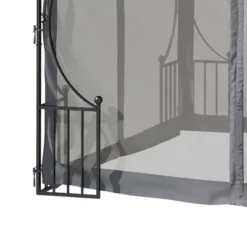 Outsunny 10' X 10' Patio Gazebo Canopy Outdoor Pavilion With Mesh Netting SideWalls, 2-Tier Polyester Roof, & Steel Frame, Dark Gray 11 Outsunny 10' X 10' Patio Gazebo Canopy Outdoor Pavilion With Mesh Netting SideWalls, 2-Tier Polyester Roof, & Steel Frame, Dark Gray -Sunnydaze Decor Store GUEST 1026a5e9 eebd 4027 8c0e 5ef8513b6618