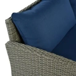 5pc Outdoor Wicker Conversation Set With Cushions - Blue - GODEER 23 5pc Outdoor Wicker Conversation Set With Cushions - Blue - GODEER -Sunnydaze Decor Store GUEST 109c6b18 9eca 49cc 9339 1d418956c0a4