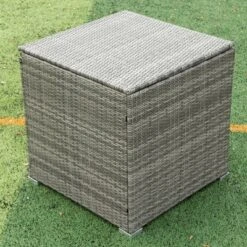 4pc Wicker Patio Seating Set With Cushions - Gray/Beige - GODEER -Sunnydaze Decor Store GUEST 11930822 e2ad 4447 a02f 844be59ab2ee