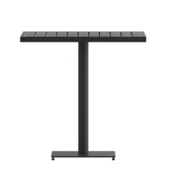 Flash Furniture Outdoor Patio Bistro Dining Table With Faux Teak Poly Slats -Sunnydaze Decor Store GUEST 123a60a9 7e4e 4c32 85b1 fb83010c0b1e