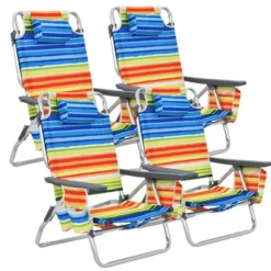 Costway 4PCS Folding Backpack Beach Chair Reclining Camping Chair W/ Storage Bag 24 Costway 4PCS Folding Backpack Beach Chair Reclining Camping Chair W/ Storage Bag -Sunnydaze Decor Store GUEST 125400d2 4e18 4b42 8446 11652fb90c5d