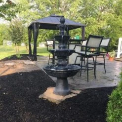 Sunnydaze Decor Sunnydaze 52"H Electric Fiberglass And Resin 4-Tier Pineapple Top Outdoor Water Fountain -Sunnydaze Decor Store GUEST 1261298a c849 4180 9e34 e9813ab90cf9