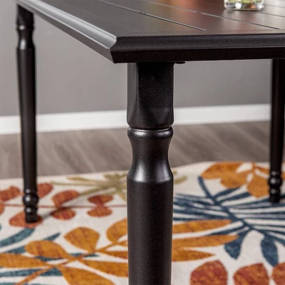 Outdoor Steel Rectangle Dining Table With 1.77" Umbrella Hole - Captiva Designs 10 Outdoor Steel Rectangle Dining Table With 1.77" Umbrella Hole - Captiva Designs - Image 8