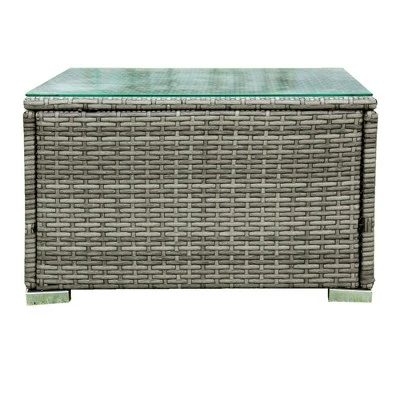 4pc Wicker Patio Conversation Seating Set With Thick Cushions - Gray - GODEER 12 4pc Wicker Patio Conversation Seating Set With Thick Cushions - Gray - GODEER - Image 10