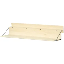 Outsunny Hanging Balcony Table, Spruce Wood Foldable Railing Bar, Serving Table & Desk, Fits Up To 3.9 Inches, Natural -Sunnydaze Decor Store GUEST 12f87b4e 6eb3 4b9a a784 7abb5eac1544