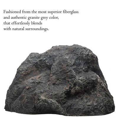 Gardenised Decorative Outdoor Weather-Resistant Artistic Artificial Faux Stone Rock, Garden Patio Granite Grey Fiberglass Stone 6 Gardenised Decorative Outdoor Weather-Resistant Artistic Artificial Faux Stone Rock, Garden Patio Granite Grey Fiberglass Stone - Image 4