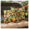 Set Of 2 Jungle Floral Outdoor Square Throw Pillows - Kensington Garden -Sunnydaze Decor Store GUEST 1434c092 849b 4922 bf2f 97fd39bdcfc5