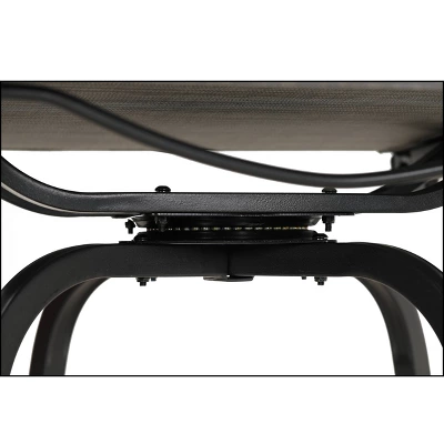 2pk Outdoor Swivel Bar Stools With Metal Frame & Sling Fabric - Captiva Designs 8 2pk Outdoor Swivel Bar Stools With Metal Frame & Sling Fabric - Captiva Designs - Image 6