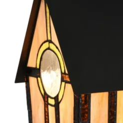 12.5" Brindelle Birdhouse Stained Glass Exterior Light Fixture - River Of Goods -Sunnydaze Decor Store GUEST 14797346 f4fc 4b1d 88f0 14eb1033333e