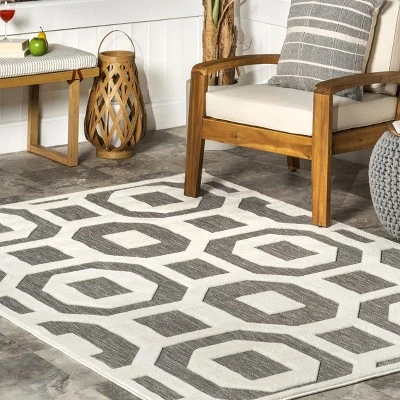 NuLOOM Nicola Transitional Bars Indoor/Outdoor Area Rug 10 NuLOOM Nicola Transitional Bars Indoor/Outdoor Area Rug - Image 8