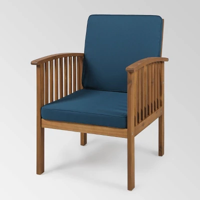 Carolina 8pc Acacia Wood Sofa Set - Brown Patina/Dark Teal - Christopher Knight Home 4 Carolina 8pc Acacia Wood Sofa Set - Brown Patina/Dark Teal - Christopher Knight Home - Image 2