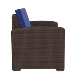 Emma And Oliver Faux Rattan Loveseat With All-Weather Cushions -Sunnydaze Decor Store GUEST 156d5749 aa1a 4f6f af7e 4d57318ebeef