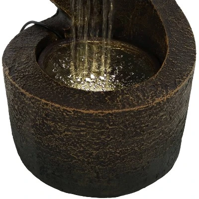 Sunnydaze Decor Sunnydaze Indoor Contemporary Decorative Polyresin Winding Showers Tabletop Water Fountain With LED Lights - 13" 5 Sunnydaze Decor Sunnydaze Indoor Contemporary Decorative Polyresin Winding Showers Tabletop Water Fountain With LED Lights - 13" - Image 3