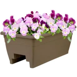 HC Companies SPX24DB0E2112-Inch Outdoor Durable Plastic Deck Planter Box For Flowers, Vegetables, And Succulents, Chocolate -Sunnydaze Decor Store GUEST 16f72cff 2a05 4bee a212 5693211b7aa6