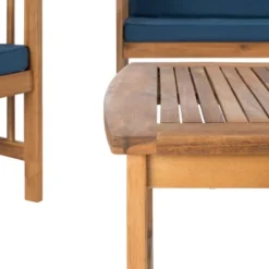 Fontana 4pc Outdoor Set - Natural Look/Navy - Safavieh -Sunnydaze Decor Store GUEST 17139a5b 922f 44fb 8e11 df4d32e869b2