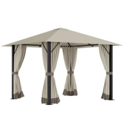 Outsunny Patio Gazebo Outdoor Canopy Shelter With Sidewalls, Vented Roof, Aluminum Frame For Garden, Lawn, Backyard And Deck 15 Outsunny Patio Gazebo Outdoor Canopy Shelter With Sidewalls, Vented Roof, Aluminum Frame For Garden, Lawn, Backyard And Deck -Sunnydaze Decor Store GUEST 172e4ba4 5acc 4111 b7ae ce28fbaa222b
