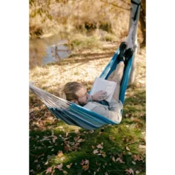 Stansport Cotton Blend Traveler Hammock 78" X 31" Blue -Sunnydaze Decor Store GUEST 1796ac13 1bfa 414e ab2d e9866a7f0a0c