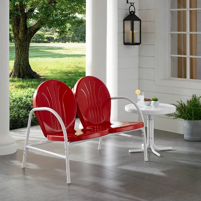 Griffith 3pc Outdoor Conversation Set - Red - Crosley 3 Griffith 3pc Outdoor Conversation Set - Red - Crosley