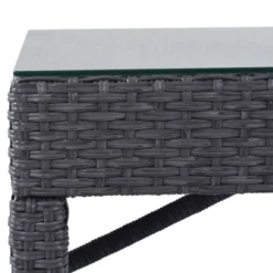 5pc Outdoor Rattan Bar Set With Stools & Cushions- Gray - WELLFOR -Sunnydaze Decor Store GUEST 1826a177 50db 4f78 81b4 93438ec218f1