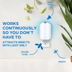 Zevo Indoor Flying Insect Trap Starter Kit For Fruit Flies, Gnats, And House Flies - 4ct