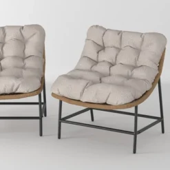 2pk Papasan Scoop Outdoor Patio Chair - Natural - Saracina Home 18 2pk Papasan Scoop Outdoor Patio Chair - Natural - Saracina Home -Sunnydaze Decor Store GUEST 18ea1553 1254 4430 a073 0b220be60076