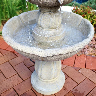 Sunnydaze Decor Sunnydaze 35"H Electric Fiberglass 3-Tier Birds' Delight Outdoor Bird Bath Water Fountain 10 Sunnydaze Decor Sunnydaze 35"H Electric Fiberglass 3-Tier Birds' Delight Outdoor Bird Bath Water Fountain - Image 8