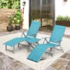 3pc Outdoor Aluminum Folding Adjustable Chaise Lounge Chair And Table Set Blue - Crestlive Products 1 3pc Outdoor Aluminum Folding Adjustable Chaise Lounge Chair And Table Set Blue - Crestlive Products -Sunnydaze Decor Store GUEST 1914d8c4 54cf 4487 9c45 14c8c9c14bf1