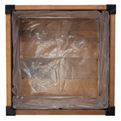 Grapevine 17.2 Inch Farmhouse Style Square Durable Urban Raised Garden Planter Box Made From Recycled Wooden Pallets With Steel Frame And Liner -Sunnydaze Decor Store GUEST 19ddb681 6636 4eb2 9682 510cd5ffb9e0