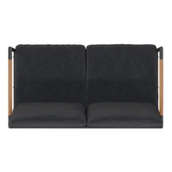 Flash Furniture Indoor/Outdoor Patio Loveseat With Cushions - Modern Aluminum Framed Loveseat With Teak Accent Arms 17 Flash Furniture Indoor/Outdoor Patio Loveseat With Cushions - Modern Aluminum Framed Loveseat With Teak Accent Arms -Sunnydaze Decor Store GUEST 19e0110c b7e2 48c7 936a f9203d990044