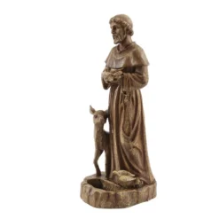 LuxenHome Weathered Brown MgO 24.6" H Saint Francis Garden Statue -Sunnydaze Decor Store GUEST 19ed6071 26f5 46cc 8fb4 f13512b409dc