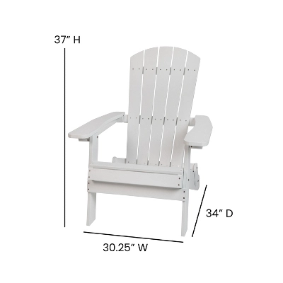 Emma And Oliver Set Of 2 Indoor/Outdoor Folding Adirondack Chairs With Side Table 8 Emma And Oliver Set Of 2 Indoor/Outdoor Folding Adirondack Chairs With Side Table - Image 6