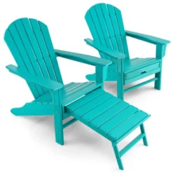 Tangkula 2PCS HDPE Adirondack Chair W/Ergonomic Design&Ottoman Outdoor Lounge Armchair Chair For Yard&Patio Black/Coffee/Grey/Turquoise/White 18 Tangkula 2PCS HDPE Adirondack Chair W/Ergonomic Design&Ottoman Outdoor Lounge Armchair Chair For Yard&Patio Black/Coffee/Grey/Turquoise/White -Sunnydaze Decor Store GUEST 19f87d6f 9f56 46fe 9ce2 51d2511ef13d