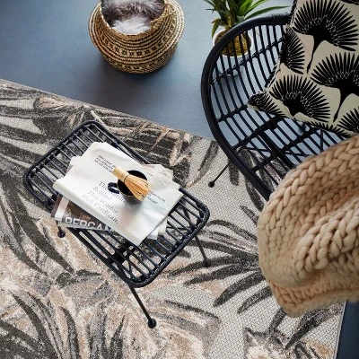 World Rug Gallery Floral Leaves Indoor/Outdoor Area Rug 7 World Rug Gallery Floral Leaves Indoor/Outdoor Area Rug - Image 5