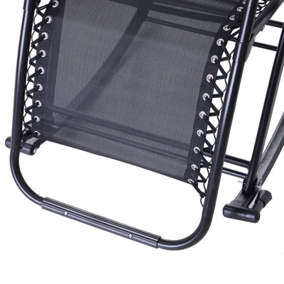Outsunny Zero Gravity Reclining Rocking Chair, Lounge Rocker, Folding, Pillow, Side Tray, Cup And Phone Holder 9 Outsunny Zero Gravity Reclining Rocking Chair, Lounge Rocker, Folding, Pillow, Side Tray, Cup And Phone Holder - Image 7