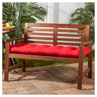 Outdoor Solid Jockey Red Sunbrella Swing/Bench Cushion - Kensington Garden 3 Outdoor Solid Jockey Red Sunbrella Swing/Bench Cushion - Kensington Garden