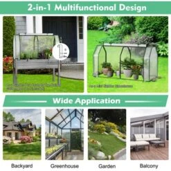 Costway 47.5''x 21.5''x 24''Portable Mini Greenhouse With 2 Zipper Doors & Ground Stakes 18 Costway 47.5''x 21.5''x 24''Portable Mini Greenhouse With 2 Zipper Doors & Ground Stakes -Sunnydaze Decor Store GUEST 1ba041ca 2e7a 4c5d 86fd 91f3a7e81589