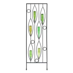 Achla Designs 79.75" Vinifera Bottle Decorative Iron Garden Trellis Black Powder Coat Finish