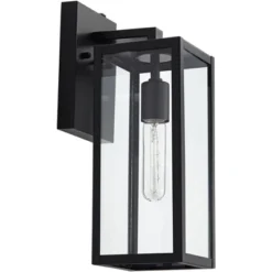 John Timberland Titan Modern Outdoor Wall Light Fixture Mystic Black Dusk To Dawn 14" Clear Glass For Post Exterior Barn Deck House Porch Yard Patio -Sunnydaze Decor Store GUEST 1d124404 92b4 4a07 9429 21205dfcdf46