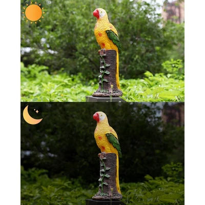 Techko Maid Parrot Yellow Solar Outdoor Garden Statue Decor With Spotlight 13 Techko Maid Parrot Yellow Solar Outdoor Garden Statue Decor With Spotlight - Image 11