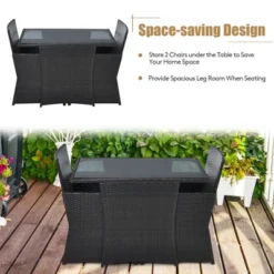 Costway 3PCS Patio Rattan Furniture Set Cushion Sofa Armrest Garden Deck -Sunnydaze Decor Store GUEST 1ddc03e2 95ae 4559 8087 1e27fcfa588b