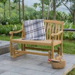 Sherwood Glider Bench - Teak - Cambridge Casual -Sunnydaze Decor Store GUEST 1e5246d5 4778 40b7 9697 d524f8effeba