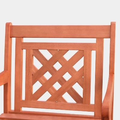 Malibu 5pc Rectangle Wood Outdoor Patio Dining Set - Tan - Vifah 6 Malibu 5pc Rectangle Wood Outdoor Patio Dining Set - Tan - Vifah - Image 4